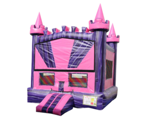 Pink and Purple Castle Bounce House 