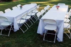 Tent, table and chairs rentals in Monroe