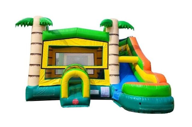 Tropical Bounce House with Slide Rental