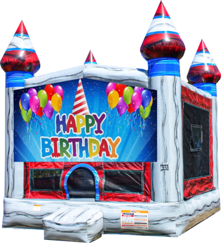 Happy Birthday Titanium Castle 13x13 Fun House
