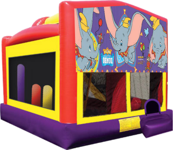 Dumbo Combo Obstacle Bounce House 20x16 with Slide, Basketball Hoop and Tunnel