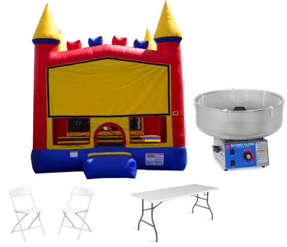 Fun House 13x13 Deal with Cotton Candy Machine 16 Chairs and 2 Tables
