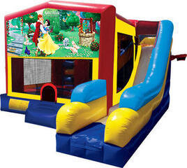Snow White Huge C7 Combo Obstacle Course with Slide & 2 Basketball Hoop