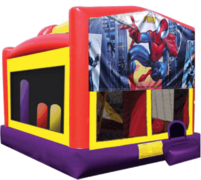 Spiderman Large Combo Obstacle Course Bounce House 20x16 with Slide and Hoop