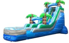 18' Tropical Marble Inflatable Water Slide