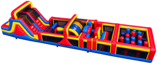 65' Inflatable Mega Obstacle Challenge Course