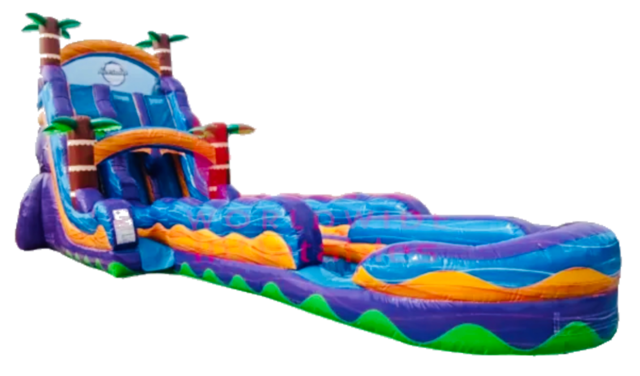 24 Ft Tropical Hurricane Double Lane with Extended Slip N Splash