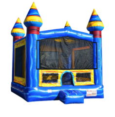 Melting Arctic Bounce House with Basketball Hoop