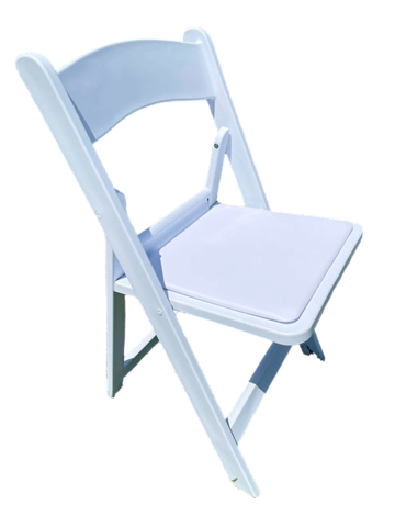 White Resin Padded Chairs
