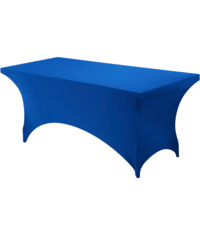 6ft Blue Rectangular Spandex Table Cover