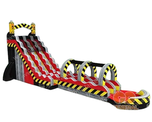 32' Nuclear Toxic Double Lane Water Slide n Slip W Pool