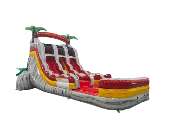 15ft Dual Lane Volcano Slide