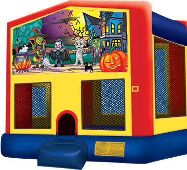 Halloween Bounce House with internal basketball hoop (13 x 13) 