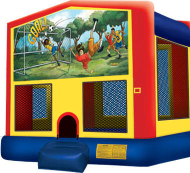 Soccer Bounce House with internal basketball hoop (13 x 13) 