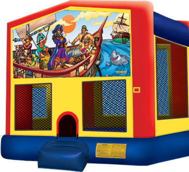 Pirate Bounce House with internal basketball hoop (13 x 13) 