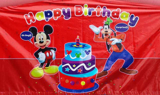 Art Panel - Happy Birthday Mickey and Goofy