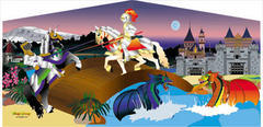 Knights and Dragons Themed Art Panel