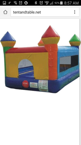 Indoor 8ft Bounce House 8ft H x 12ft L x 8ft W