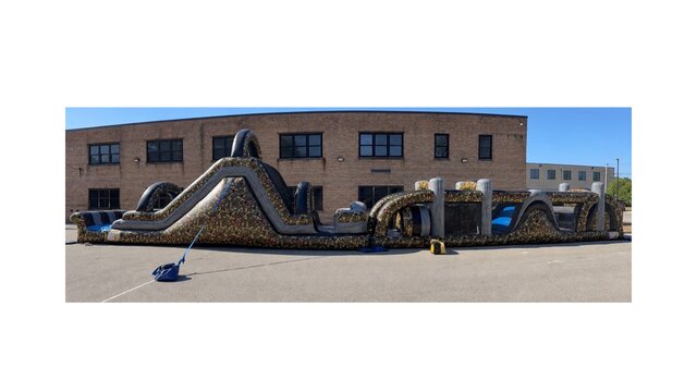 68ft Camo 2 Piece Obstacle Course