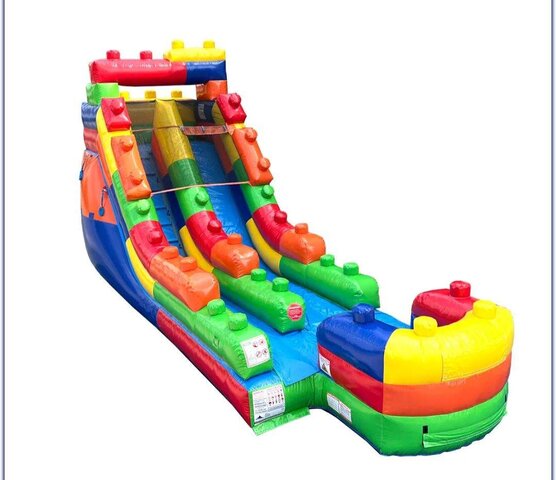 15ft Building Block Inflatable Waterslide 