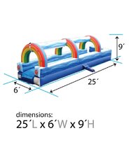 25' Blue Marble Inflatable Slip n Slide
