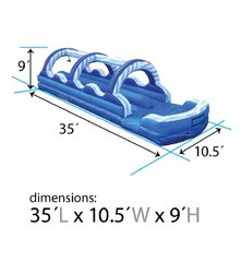 🌊 35’ Dual Lane Slip N Slide 🌊
35’L x 10.5’W x 9’H