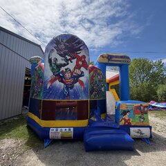 Justice League Inflatable Bounce and Slide Combo 18ft x 15ft