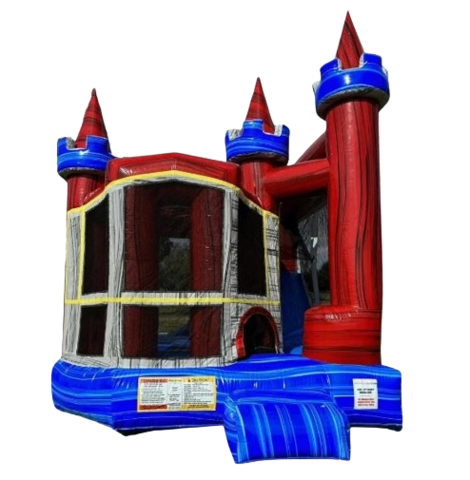 3-in-1 Combo Red & Blue Castle