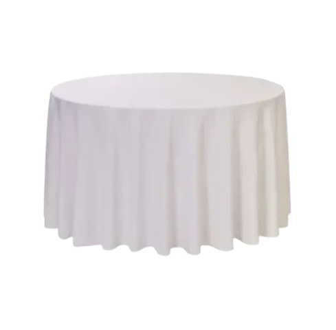 Round White Linen 