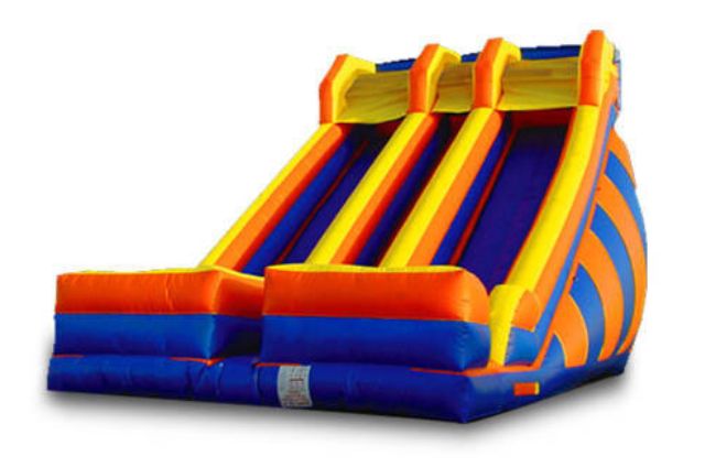 Colorful Double Lane Inflatable Slide Rental