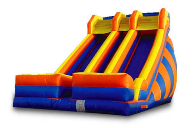 Land O Lakes Colorful Double Lane Inflatable Slide Rental