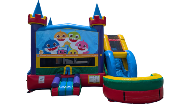 Baby Shark Bounce House w/slide wet or dry