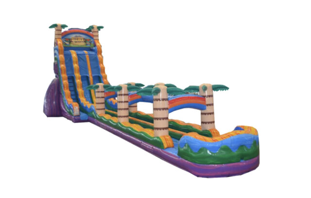 28FT Tiki Plunge Double Lane and Slip and Slide