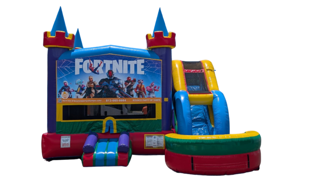 Fortnite Bounce House w/slide wet or dry
