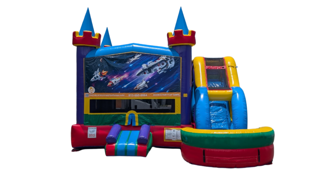 Space Bounce House w/slide wet or dry