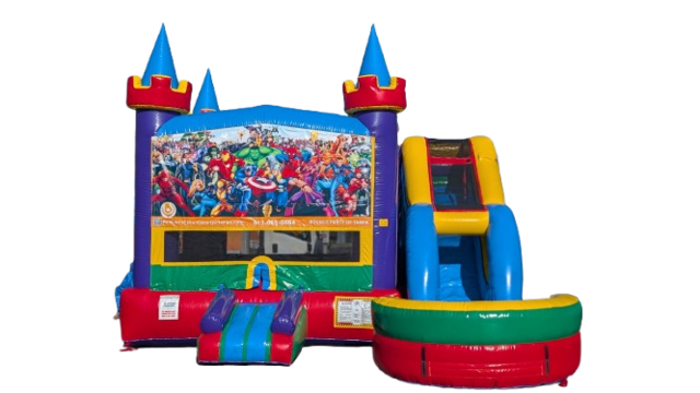 Avengers Bounce house w/slide wet or dry