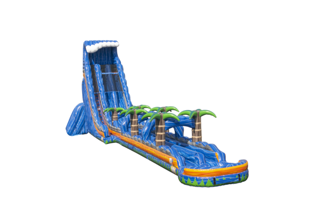 35ft Colossal Tsunami Double Lane Water Slip and Slide with Deep Pool