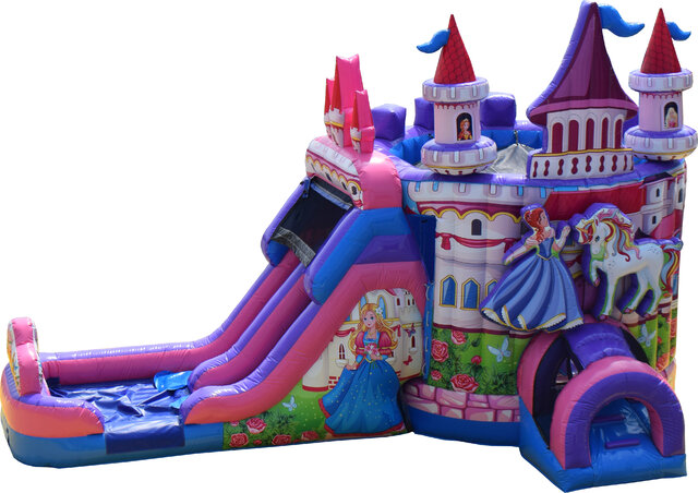 Princess Castle Bounce House with Double Lane Slide