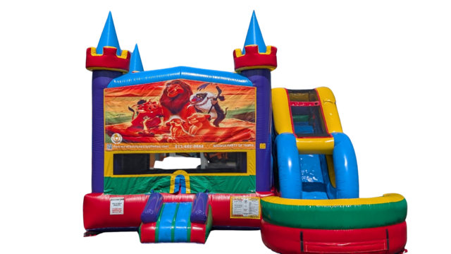 Lion King Bounce House with Slide (Wet or Dry)