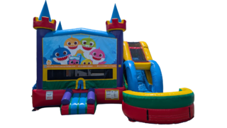 Baby Shark Bounce House w/slide wet or dry