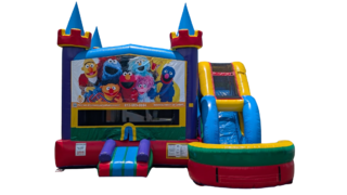 Sesame Street Bounce House w/slide wet or dry