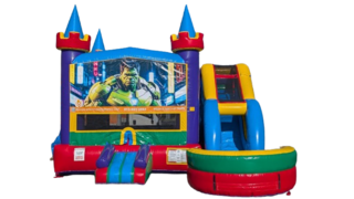 Incredible Hulk Bounce House w/slide wet or dry