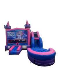 KPop Demon Hunters bounce house with slide