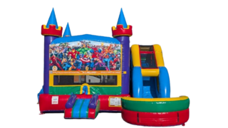 Avengers Bounce house w/slide wet or dry