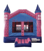 Pink Brick Castle Bounce House 