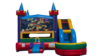  Ninja Turtles Bounce House with Slide (Wet or Dry)
