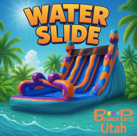 18' Summer POP Dual Lane Water Slide