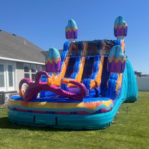 18' Summer POP Dual Lane Water Slide