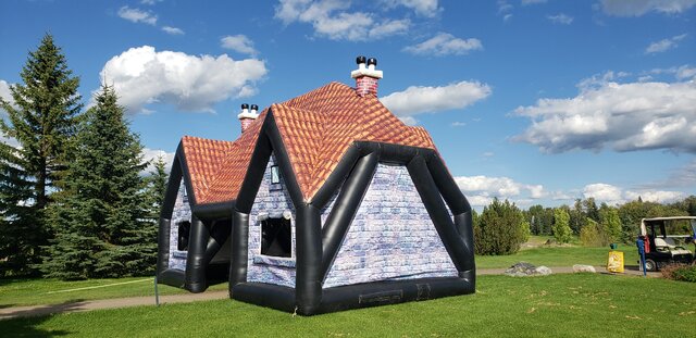 26' inflatable pub at park