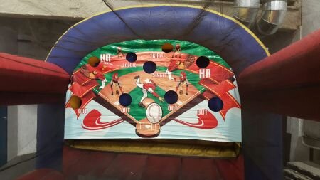 Inflatable tee ball game scoreboard